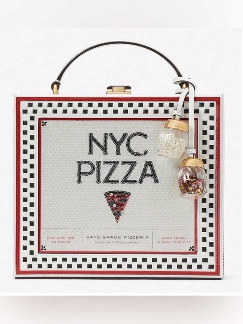 KATE SPADE 3D PIZZA BOX TOP HANDLE CROSSBODY BAG - Picture 6 of 7
